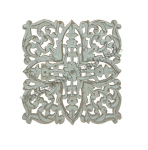 Panneau mural carré en MDF de luxe élégant sculpté à la main pour la décoration de la maison Plaque murale en bois sculpté à faible coût - Product Image 1