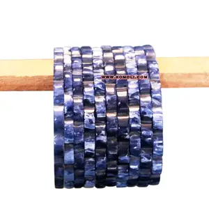 Margherita blu di disegno intagliato braccialetto di trasporto del commercio all'ingrosso dell'annata gioielli etsy