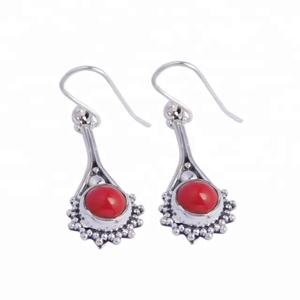 คอลเลกชันต่างหูเงิน925ต่างหูพลอยปะการังเงินสเตอร์ลิงคอลเลกชันที่ดีที่สุด - Product Image 1