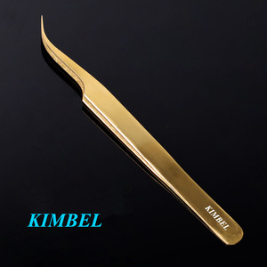 Pinzas para extensión de pestañas, todos los estilos, en Color azul Plasma con mango de diamante debajo de su logotipo - Product Image 5