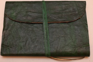 Journal en cuir de chèvre écrasé fait à la main rustique avec papier de bord Vintage pour écrire des croquis et offrir un style antique - Product Image 5