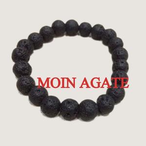 Bracelet de perles rondes de lave d'origine Bracelet en cristal à vendre Bracelet de perles rondes en pierre de guérison - Product Image 1