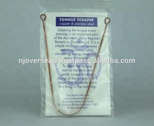 อายุรเวท100% ที่ขูดลิ้นทำจากทองแดงแท้ขนแปรงขนาดกลางอุปกรณ์ทำความสะอาดลิ้นแบบพับได้สำหรับใช้ในบ้าน - Product Image 3