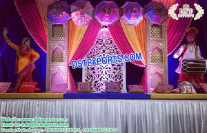 Mehandi Stage Decoration With <b>Swing</b> Muslim Mehandi Stage Decoration Indian Wedding Stage Decor - Product Image 6
