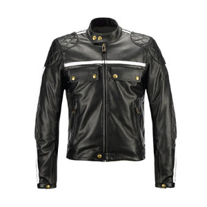 Chaqueta de cuero de motorista de piel de cordero auténtica ajustada clásica personalizada para hombre, prendas de piel de oveja de color y tamaño personalizadas - Product Image 1