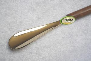 Cuchara para Zapatos de Madera y Latón Antiguo con Punta de Goma y Mango en T de 92 cm de Largo, Marca INAM HANDICRAFTS, para Senderismo - Product Image 2