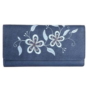 Most Selling Designer Blue Black Leather RFID Round Zip Wallet <b>Purse</b> <b>with</b> Wrist Strap and <b>Phone</b> <b>Holder</b> Available For Sale - Product Image 3