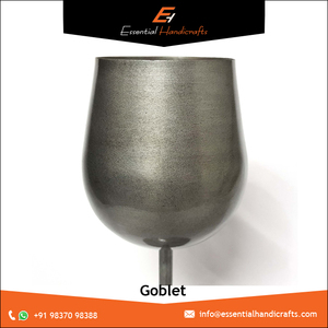 Antique Metal Drinkware Set Vintage <b>Glass</b> Soda-Lime Wine <b>Goblet</b> with Old Design for Weddings & Hotels - Product Image 4