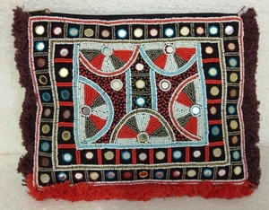 Indian Bohemian Style Large Capacity Handmade <b>Messenger</b> <b>Bag</b> <b>for</b> <b>Women</b> Canvas Zipper Shell Beaded Evening Shopping Envelope - Product Image 5