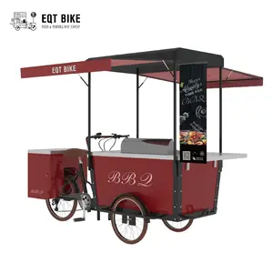 Bike Hot Dog Mobiele Grill Winkelwagen Mobiele Fast Food Winkelwagen