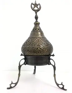 BR304古董土耳其风格手工黄铜三脚架香炉