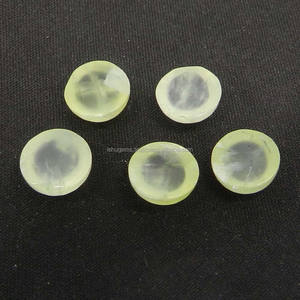 Pierre précieuse verte Prehnite naturelle de 9mm 3.06 Cts Cabochon rond en vrac pour bijoux - Product Image 2