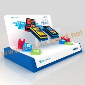 เดสก์ท็อปที่ทันสมัยสีฟ้าอะคริลิโทรศัพท์มือถือผู้ถือจอแสดงผลคริลิค - Product Image 3