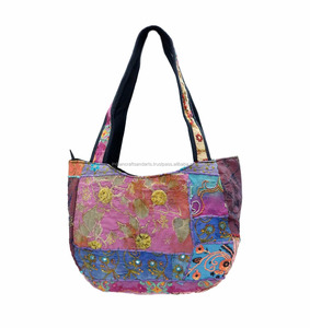 Bolso de hombro Vintage indio hecho a mano para compras, bandolera de algodón para chicas - Product Image 4