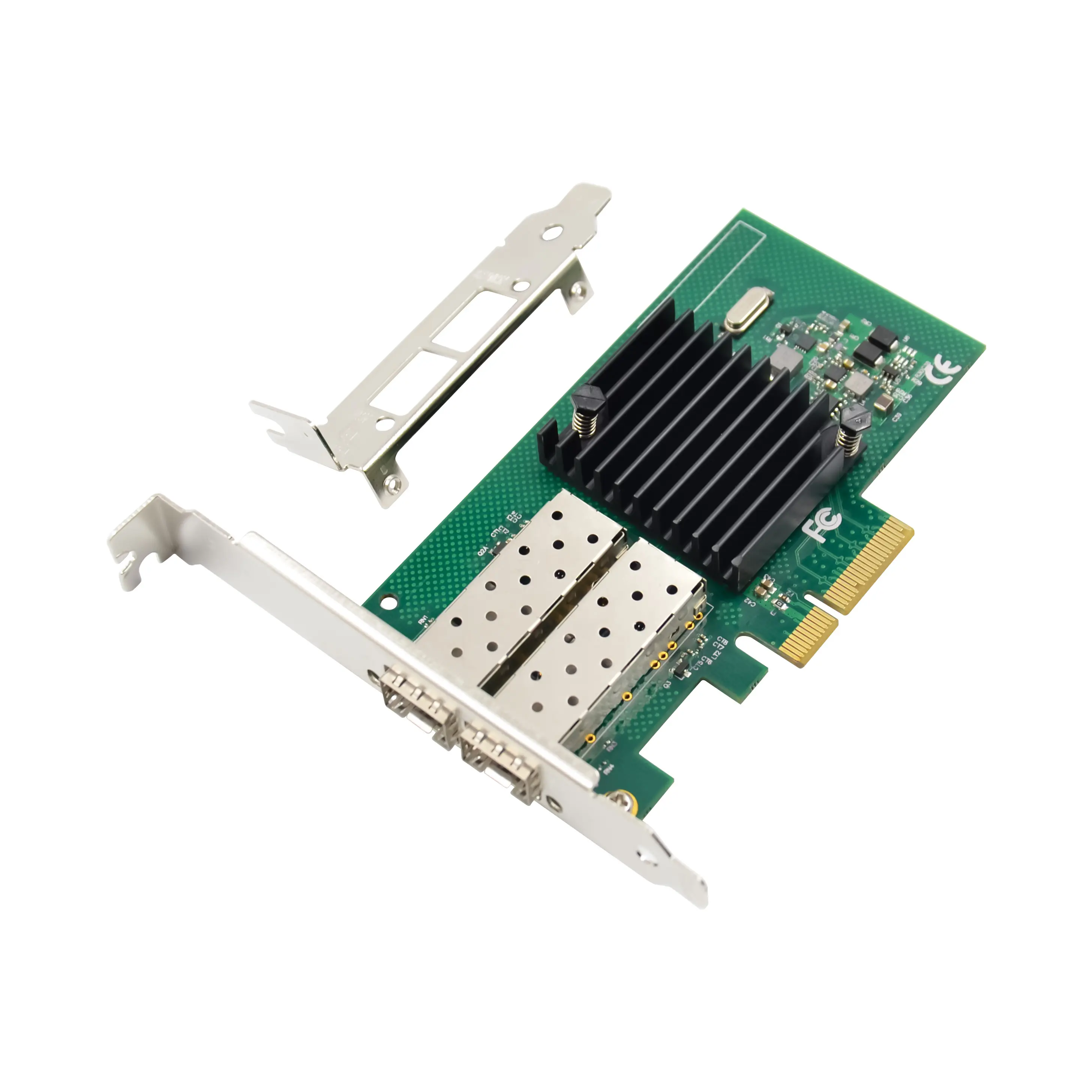 ST728 PCIeX4 1G fiber optik alıcı/verici port SFP ağ adaptörü tel I350AM2