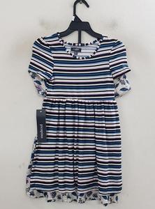 ผ้ายีนส์สำหรับเด็กผู้หญิงชุดเดรสแขนสั้นผ้าฝ้ายเป็นมิตรกับสิ่งแวดล้อมพิมพ์ลายหลากสีใหม่ฤดูร้อน - Product Image 4