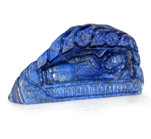 Compra al por Mayor Escultura de Buda Religiosa Tallada en Lapislázuli Natural Hecha a Mano, Figura de Piedra Preciosa de la India de 3''-7'' - Product Image 3