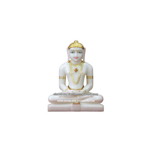 White Marble Buddha God Statue - Product Image 1