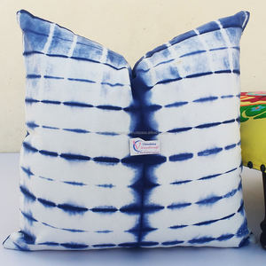 Housse de coussin carrée en coton fait main, technique japonaise de pliage Shibori, teinture par nouage, ignifuge, pour salon IN;27243 - Product Image 2