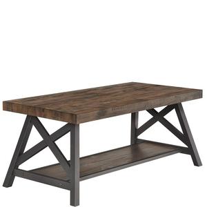 Table basse moderne avec hauteur réglable en fer et en bois pour le salon et les meubles de bureau à domicile - Product Image 3