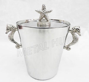 Cubo de hielo de estrella de mar de acero inoxidable duradero Herramienta de barra de diseño de metal elegante - Product Image 2