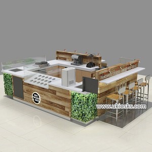 Quiosco de Exhibición de Panqueques Más Popular con Barra de Jugos Frescos, Diseño de Quiosco de Smoothies en Venta - Product Image 3