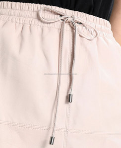 กระโปรงสั้นหนังผู้ใหญ่เซ็กซี่ล่าสุดสำหรับผู้หญิงหนังแกะแท้ระบายอากาศได้มีลายสีพื้นแบบผ่าดีไซน์ขนาดใหญ่พิเศษ - Product Image 1