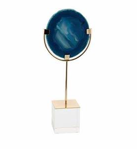 Sculptures de forme unique en laiton artificiel et agate pour décorations pour la maison Sculptures de table d'hôtel au prix le plus bas - Product Image 1