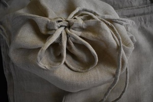 Sacs à cordon en lin moyens et écologiques Sacs à provisions tissés réutilisables Poignée en coton Motif d'écran de lettres Promotion de stockage - Product Image 6