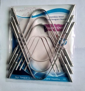 Hot Sales Private Label Brass Handle <b>Tongue</b> <b>Scraper</b> U Shape 304 Surgical Stainless Steel High Quality Cleaner - Product Image 5