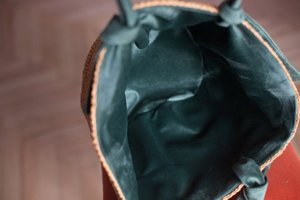 Bolso de rafia de punto vintage con cierre de cremallera, correas de forro de algodón, accesorio de mango elegante - Product Image 5