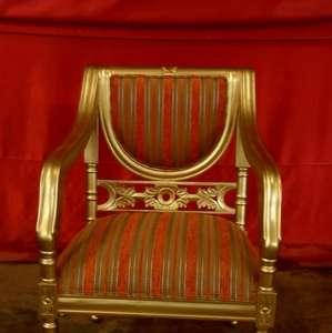 Fauteuil de luxe modèle classique doré indonésien, meuble de salon, haute qualité - Product Image 2