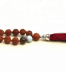 Top Quality Rudraksha Knotted 108 Buddhist Prayer Beads Mala <b>Necklace</b> <b>Crystal</b> <b>Healing</b> Stones Piedras Naturales - Product Image 3