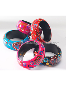 Brazalete de moda de clase estándar alto diseño antiguo pintado por artesanía india - Product Image 1
