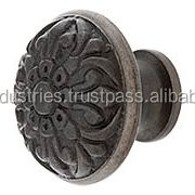 OMG Industries Bouton d'armoire en laiton massif Poignée de porte en fonte noire Extracteur de tiroir pour cuisine Hôtel Chambre Armoire Métal - Product Image 3