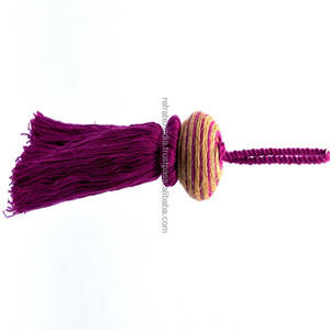 Supplie พู่โพลีเอสเตอร์ตกแต่งสีสันสดใส,แฟชั่นแฮนด์เมดสุดพิเศษพร้อมห่วงสตั๊ดสำหรับแขวนกระเป๋าอุปกรณ์ตัดเย็บเสื้อผ้า - Product Image 2