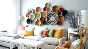 Wholesale 100% Handmade Eco-Friendly Wall Decor Art <b>Hanging</b> <b>Baskets</b> Modern Style <b>Rattan</b> (Straw Seagrass) Woven for Office Use - Product Image 3