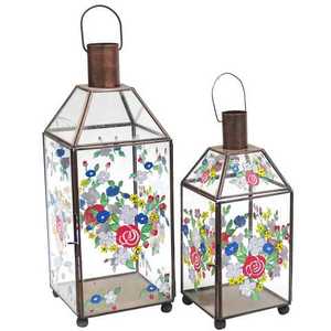 Dernière décoration de maison et de Noël out door 2024 Nouveau design Lanterne à bougie en filigrane avec verre - Product Image 2