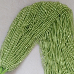 Precio de fábrica Natural facetado redondo 2-3mm peridoto verde piedras curativas cuentas sueltas para joyería y fabricación de joyas - Product Image 2