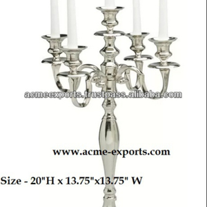 Candelabro Elegante de Latón con 5 Brazos, Portavelas Decorativo para el Hogar, Soporte de Metal Resistente para Velas - Product Image 2