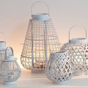 Invierno 2024 artesanía bambú antiguo portavelas hecho a mano Vietnam venta al por mayor linterna de mimbre ratán hogar lámpara de pie Decoración - Product Image 1