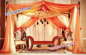 Muebles de escenario de boda de diseño moderno, conjunto de sofá de boda ajustado de cristal, muebles de plata - Product Image 2
