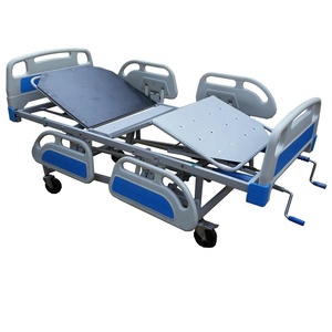Mobilier de soins intensifs en métal acier multifonction certifié ISO Garantie de 3 ans Lit de patient manuel en ABS pour soins infirmiers Lits d'hôpital à utiliser - Product Image 1