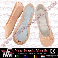 Zapatillas de Ballet y Danza Lírica NFM de Diseño Personalizado, en Cuero Genuino Beige, con Suela Suave de EVA, para Mujeres, Niñas y Adultas, con Logotipo Personalizable, Primavera/Verano