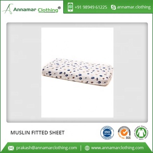 การออกแบบที่ทันสมัยผ้าฝ้าย100% พิมพ์มัสลินผ้าฝ้ายติดตั้งแผ่นสำหรับขาย - Product Image 5