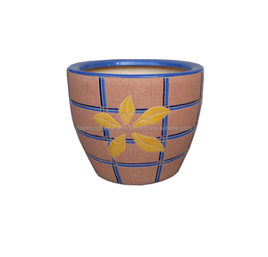 Macetas de cerámica esmaltadas vietnamitas modernas, Kit de macetas de arcilla alta para decoración interior del hogar y el jardín, suelo, centro comercial, plantación - Product Image 4