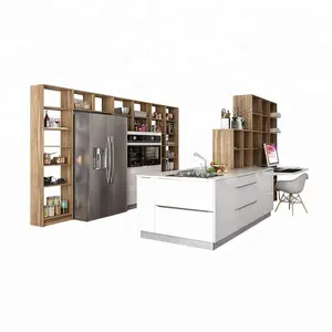 OPPEIN indian Harga E1 Standar amerika gaya home kitchen furniture