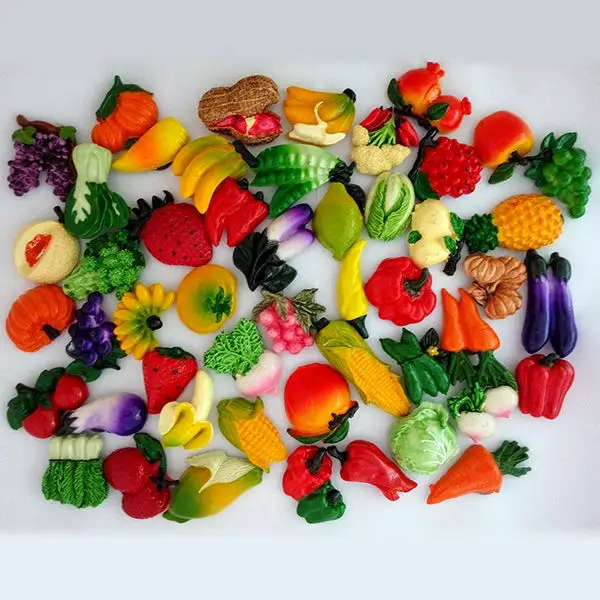 het hete verkopen unieke groente en fruit hars koelkast magneet