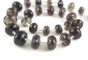 ขายส่งหินสีน้ำตาลสำหรับทำเครื่องประดับ12 "ยาวธรรมชาติหินควอตซ์อัญมณีเหลี่ยมเพชรพลอยไมโครเหลี่ยม - Product Image 3