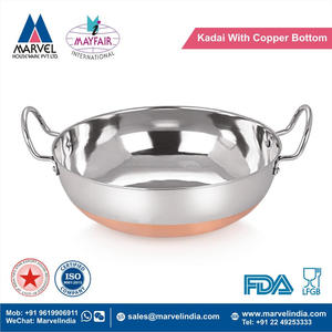 Ustensile de fabrication en usine de qualité Durable, plateau Balti avec poignée latérale en acier inoxydable - Product Image 3
